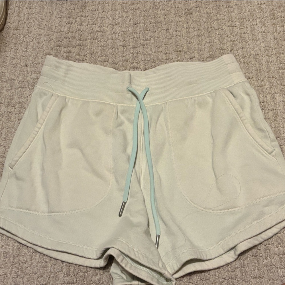 All in Motion Women's Light Green/Cream Athletic Shorts